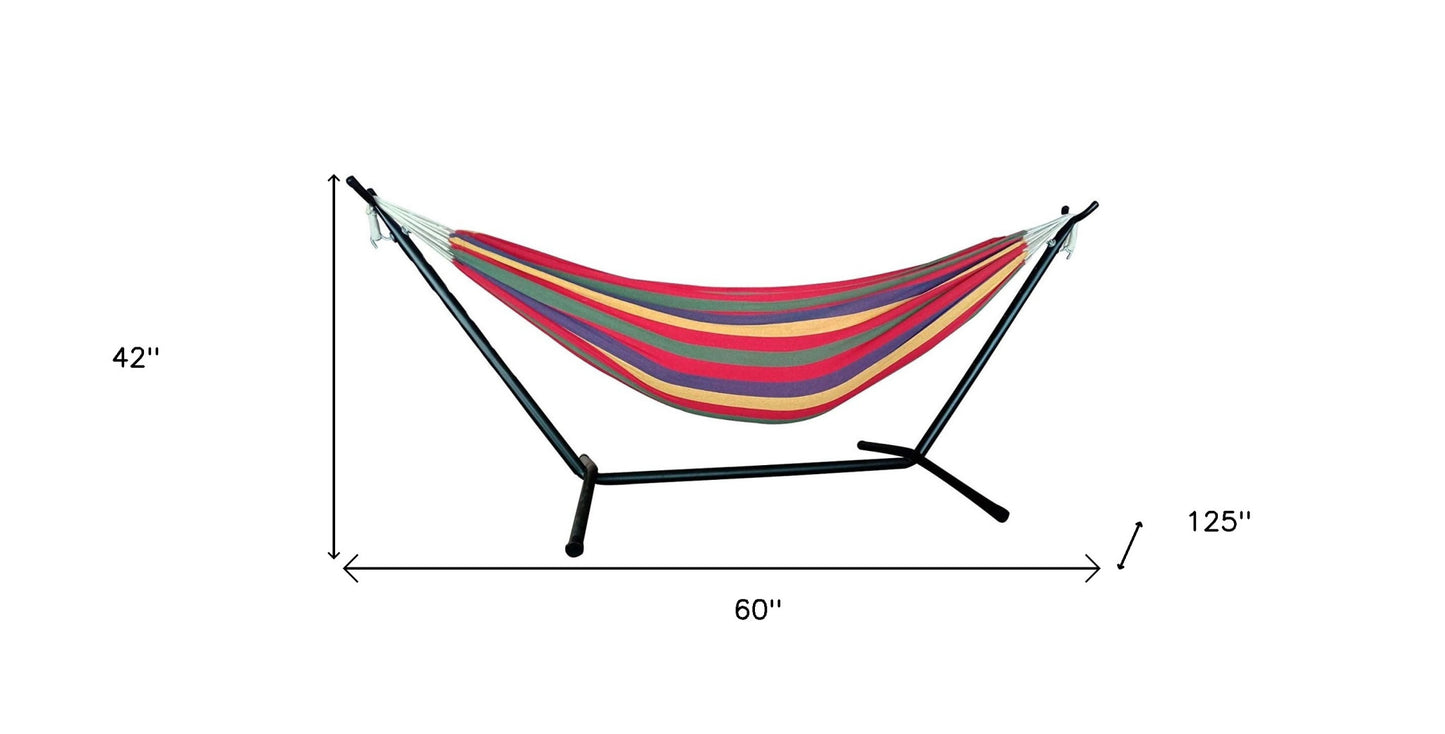 Regatta Stripe Two Person Hammock With Stand