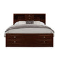 Merlot Solid Wood King Bed Frame With Eight Drawers