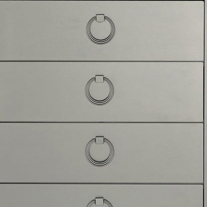 33" Silver Solid Wood Mirrored Five Drawer Dresser