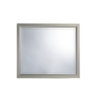 36" Silver Framed Dresser Mount Mirror