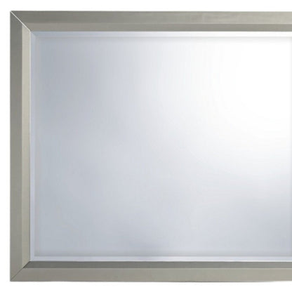 36" Silver Framed Dresser Mount Mirror