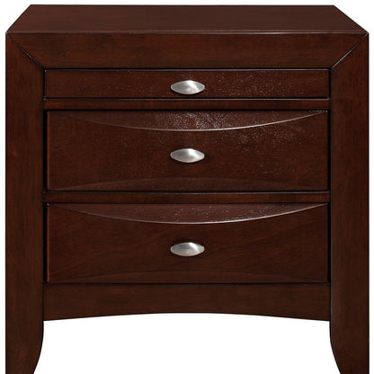 New Merlot Nightstand With 2 Chambered Drawer