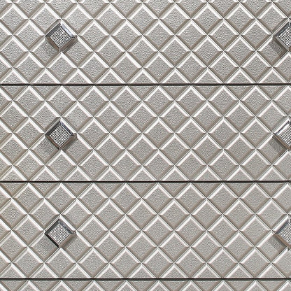 Champagne Toned Chest With Tapered Acrylic Legs And 5 Drawers