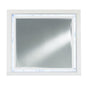 41" White Faux Marble Wood Lighted Mounted Accent Mirror