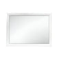 34" White Wood Framed Accent Mirror