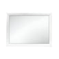 34" White Wood Framed Accent Mirror