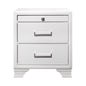 White Nightstand With 3 Drawers