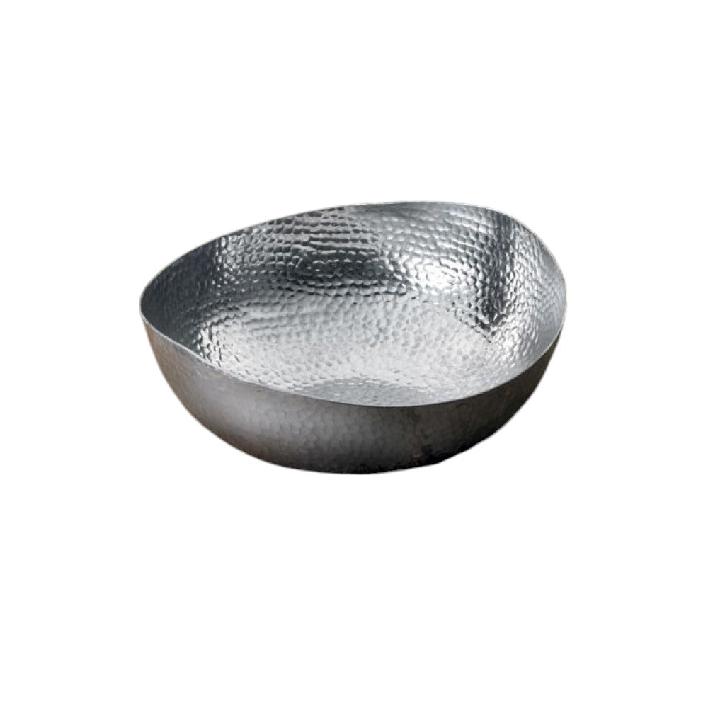 Handcrafted 12" Hammered Stainless Steel Centerpiece Bowl