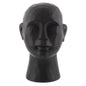 11" Black Ceramic Bust Tabletop Sculpture