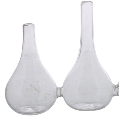Set of Five Clear Cojoined Glass Bud Vases
