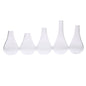 Set of Five Clear Bud Cojoined Glass Table Vases