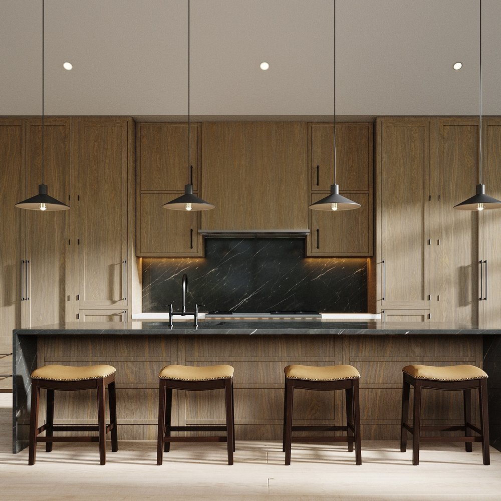 26" Tan and Espresso Solid Wood Backless Bar Height Bar Chair