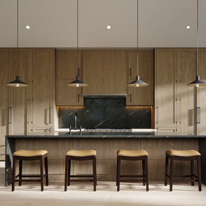 26" Tan and Espresso Solid Wood Backless Bar Height Bar Chair