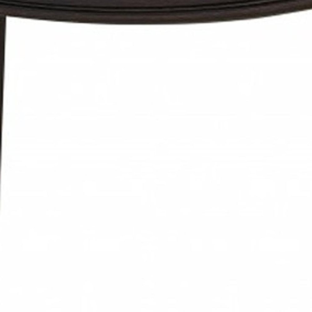 26" Dark Red And Espresso Faux Leather And Solid Wood Backless Counter Height Bar Chair