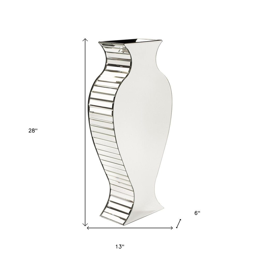28" Clear Crystal Glass Table Vase