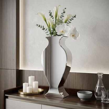 28" Clear Crystal Glass Table Vase