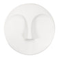 10" White Ceramic Face Round Wall Decor