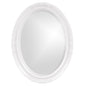 Oval Mirror In A Glossy White Wood Frame