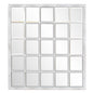 Rectangular Whitewash Window Pane Tile Mirror