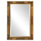 Rectangular Antiqued Gold Wood Frame Mirror