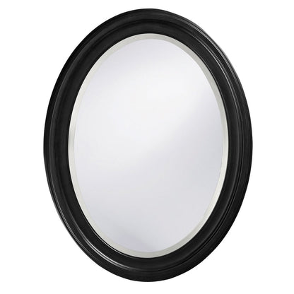 33" Black Oval Framed Accent Mirror