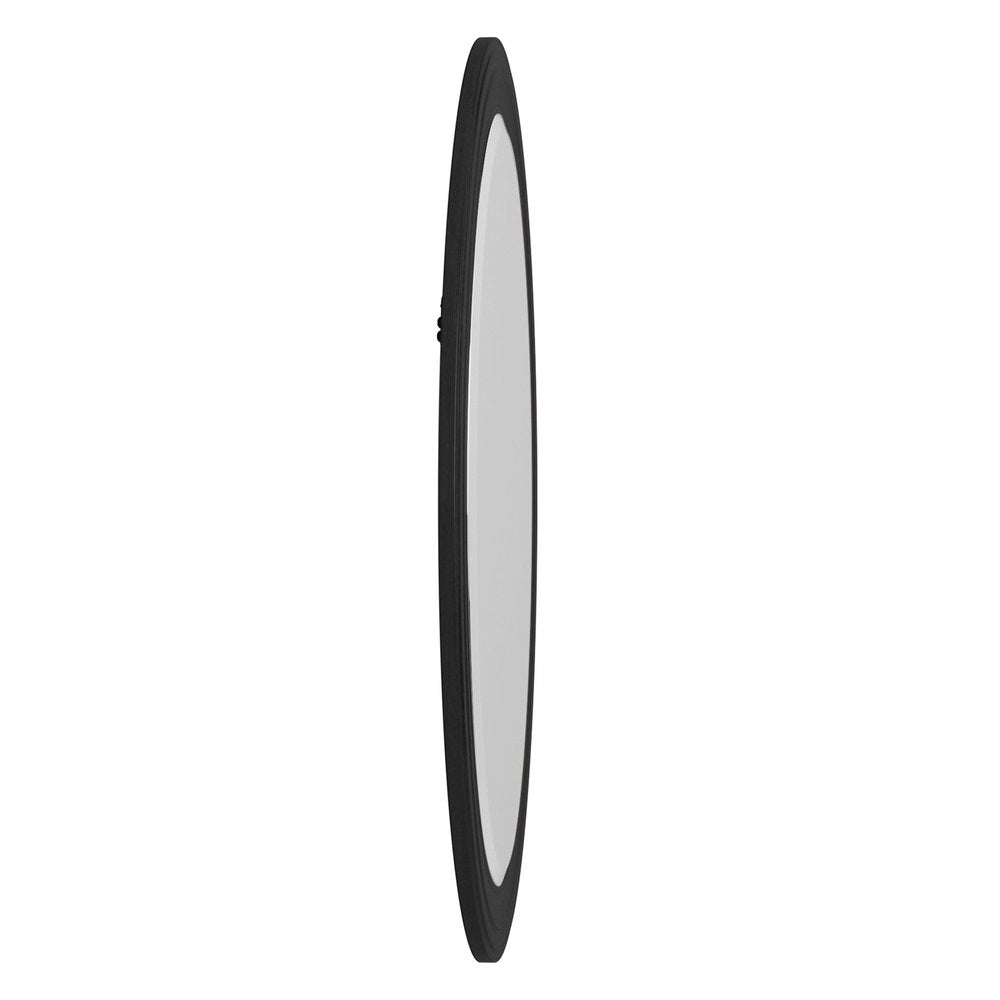 33" Black Oval Framed Accent Mirror