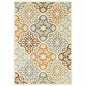 8' X 13' Gray And Ivory Moroccan Indoor Outdoor Area Rug