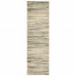 5' X 8' Ivory And Sage Abstract Area Rug