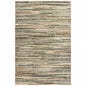 4' X 6' Ivory And Sage Abstract Area Rug