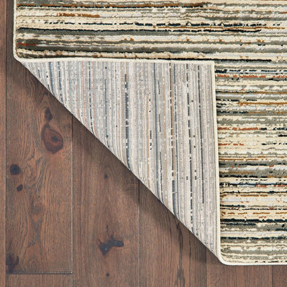 5' X 8' Ivory And Sage Abstract Area Rug