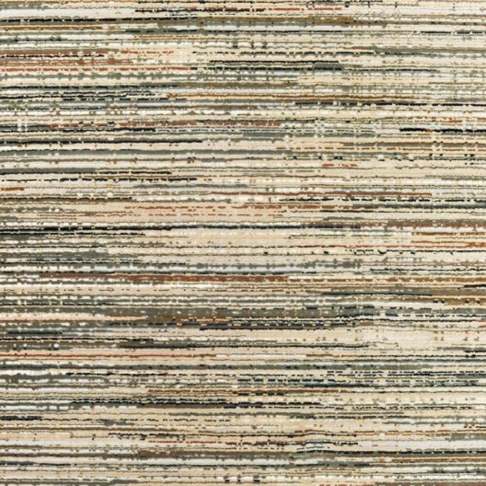 6' X 9' Ivory And Sage Abstract Area Rug