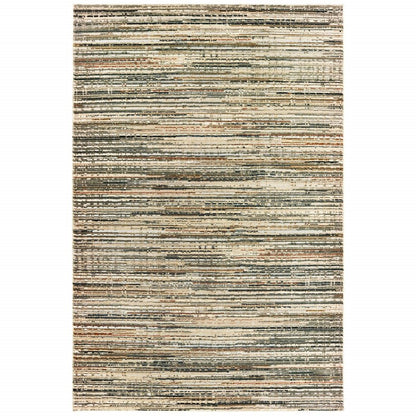 4' X 6' Ivory And Sage Abstract Area Rug