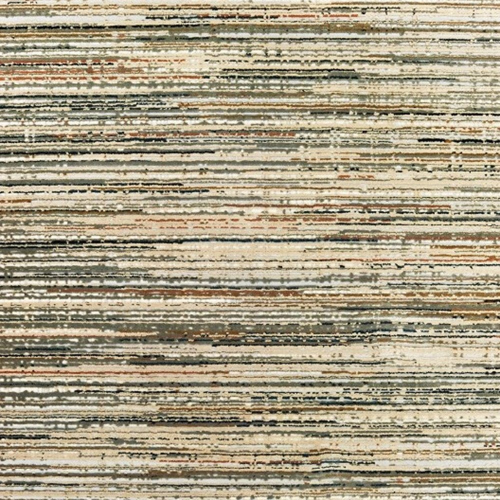 4' X 6' Ivory And Sage Abstract Area Rug