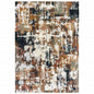 5' X 8' Ivory And Gray Abstract Area Rug