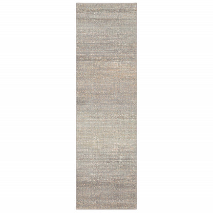 7' Gray Green Abstract Confetti Indoor Runner Rug