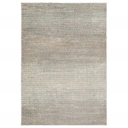 5' X 8' Gray And Green Abstract Distressed Area Rug