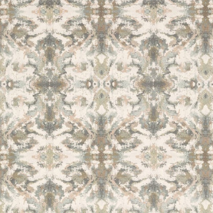 4' X 6' Ivory And Gray Ikat Area Rug