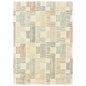 4' X 6' Ivory Blue And Red Geometric Area Rug