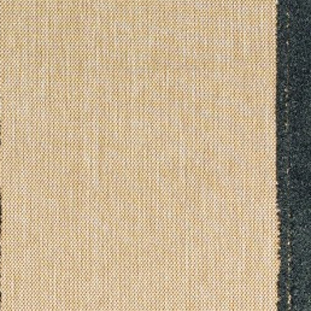 7' X 10' Beige And Black Indoor Outdoor Area Rug