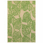 8' Green Floral Indoor Outdoor Area Rug