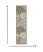 8' Gray And Ivory Indoor Outdoor Area Rug