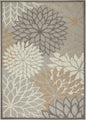 10' Gray And Ivory Indoor Outdoor Area Rug
