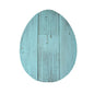 12" X 9" Turquoise Reclaimed Wood Egg Shaped Wall Decor