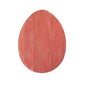 12" X 9" Red Reclaimed Wood Egg Shaped Wall Decor