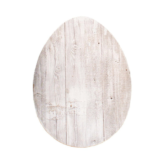 12" X 9" White Easter Solid Wood Hanging Dimensional Sculpture