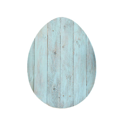 18" Rustic Farmhouse Turquoise Wooden Large Egg