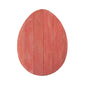 18" X 14" Red Reclaimed Wood Egg Shaped Wall Decor