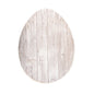 18" X 14" White Reclaimed Wood Egg Shaped Wall Decor
