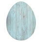 24" X 18" Turquoise Reclaimed Wood Egg Shaped Wall Decor
