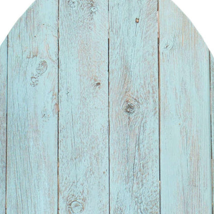 24" X 18" Turquoise Reclaimed Wood Egg Shaped Wall Decor